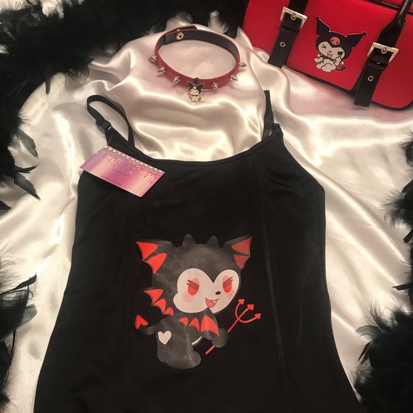 Vintage y2k kuromi corset 👿and chocker set❤️ - Picture 12 of 16